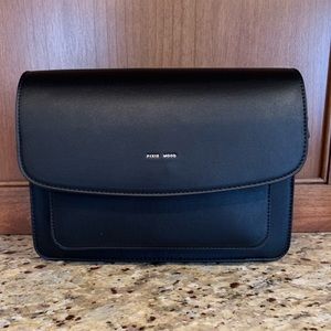 Black Vegan Leather Crossbody Purse